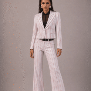 Suit Raw White & Fucsia Pinstripes
